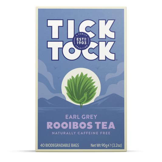 Tick Tock Earl Grey Rooibos Tea 40 Bags (Pack of 4)