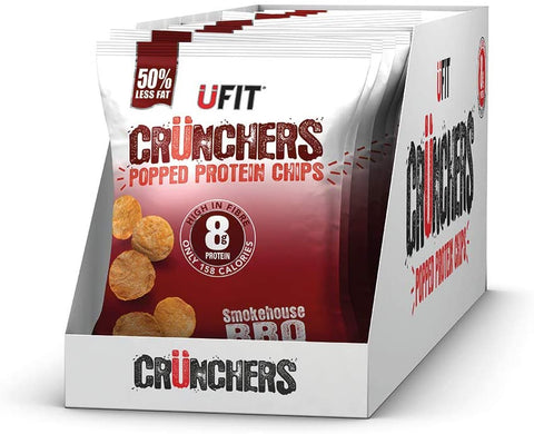 UFIT Crunchers High Protein Popped Chips - Smokehouse BBQ 35g (Pack of 11)