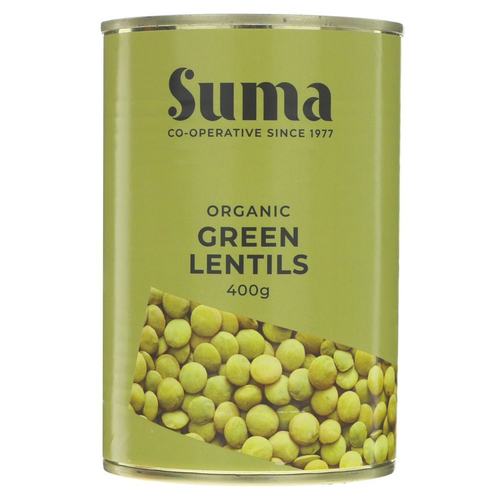 Suma Organic Green Lentils Organic 400g (Pack of 12)