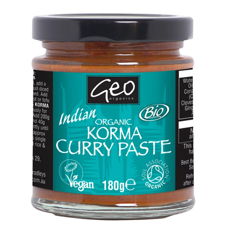 Geo Organic Korma Paste Organic 180g (Pack of 6)
