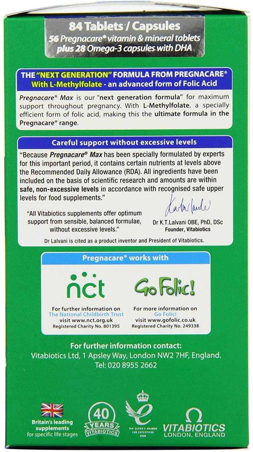 Vitabiotics Pregnacare Max - Capsules & Tablets 28s+56s