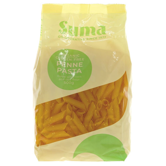 Suma Organic G/f Corn Rice Penne Organic 500g (Pack of 8)