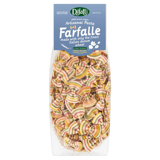 Difatti Artisan Rainbow Farfalle Pasta 400g (Pack of 12)