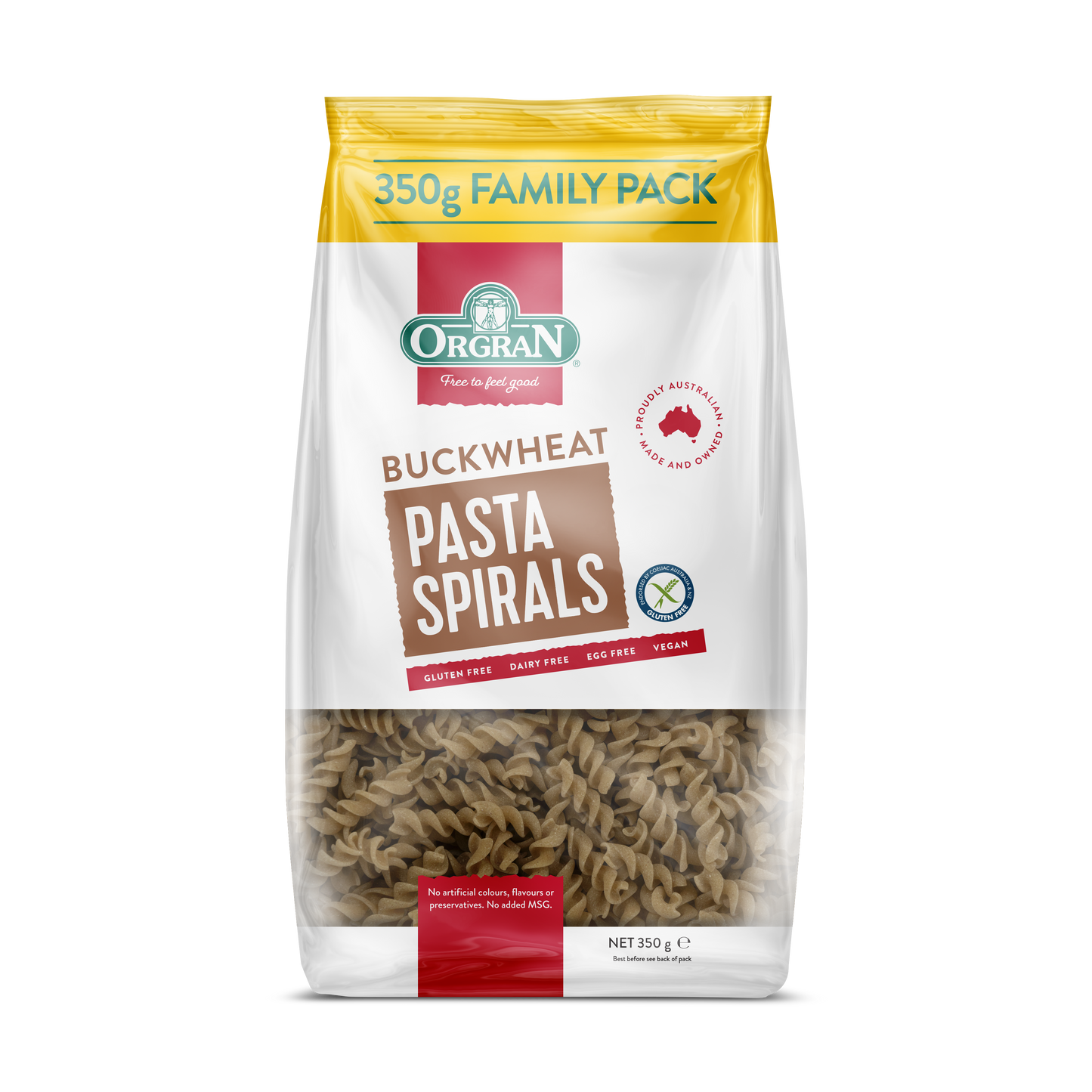 Orgran Buckwheat Pasta Spirals 350g (Pack of 5)