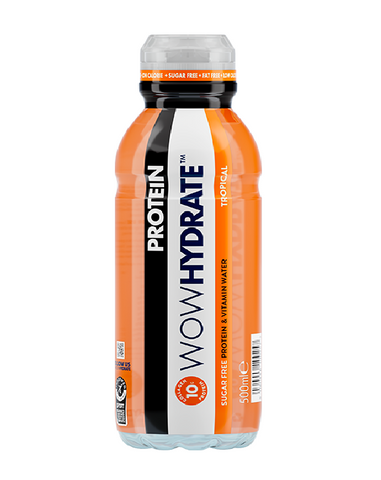 WOW Hydrate Protein 10G Tropical 500ml (Pack of 12)