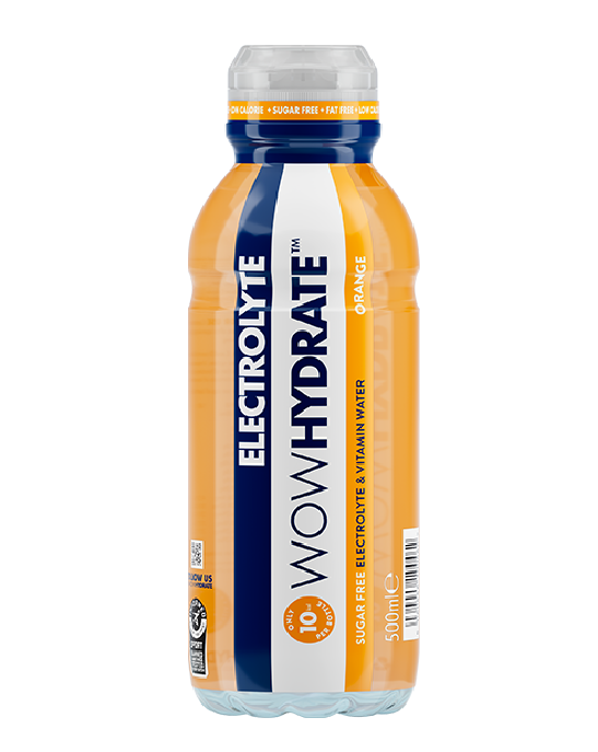 WOW Hydrate Electrolyte Orange 500ml (Pack of 12)