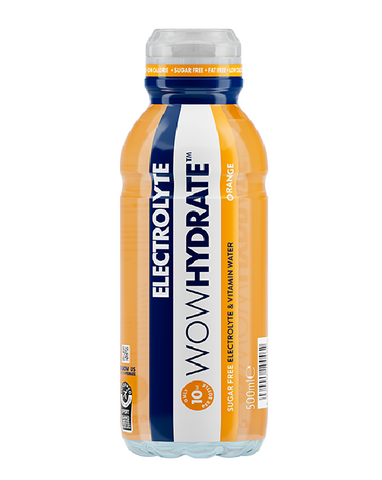 WOW Hydrate Electrolyte Orange 500ml (Pack of 12)