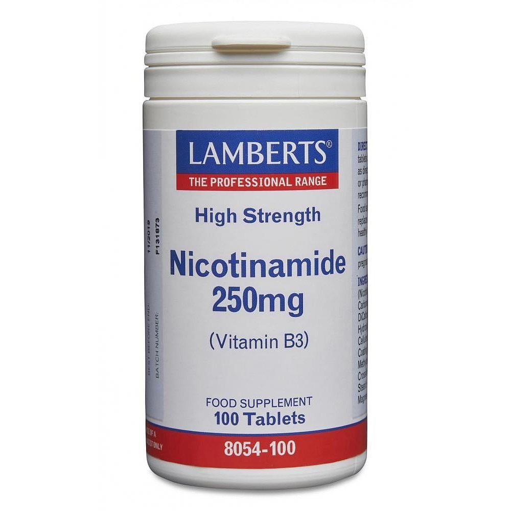 Lamberts Nicotinamide 250mg (Vitamin B3), 100 tablets