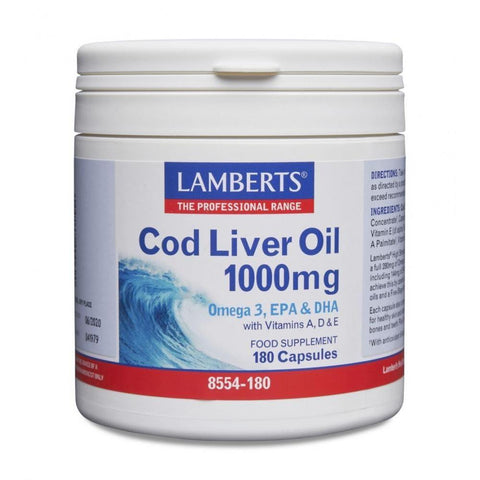 Lamberts Cod Liver Oil 1000mg - 180 Caps
