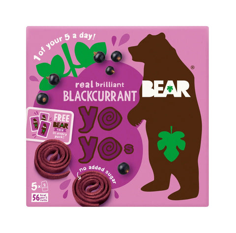 Bear Yoyos - Blackcurrant Multipack 5 X 20g (Pack of 6)
