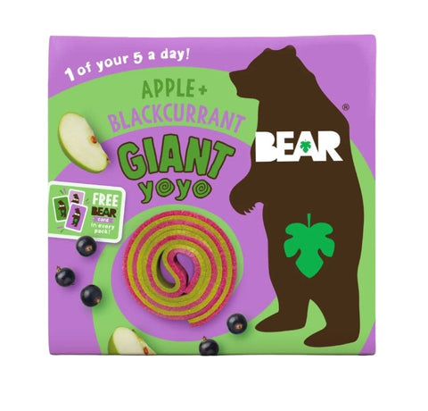 Bear Giant Yoyo-Apple/Blackcurrant 5 X 20g (Pack of 6)