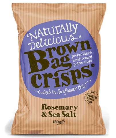 Brown bag crisps Rosemary & Sea Salt 150g (Pack of 10)