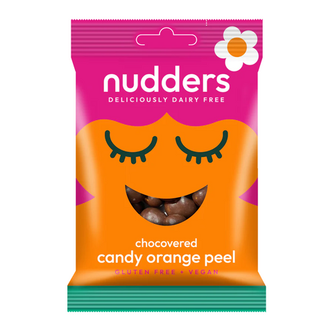 Nudders Chocovered Candy Orange Peel 65g (Pack of 12)