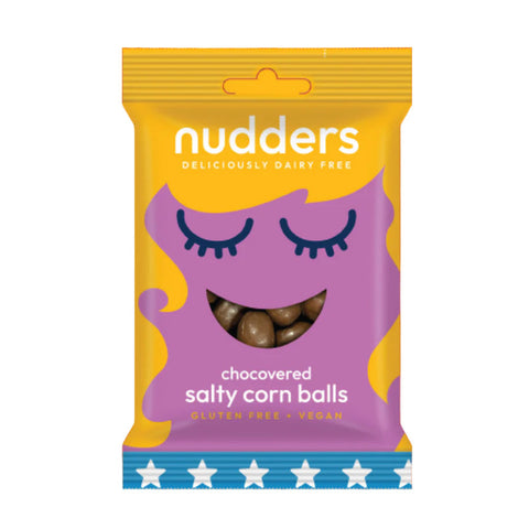 Nudders Chocovered Salty Corn Balls 55g (Pack of 12)