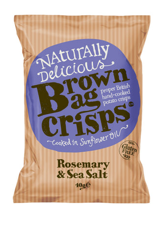 Brown bag crisps Rosemary & Sea Salt 40g (Pack of 20)