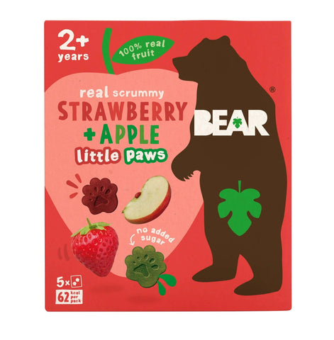 Bear Paws- Strawberry & Apple 5 X 20g (Pack of 4)