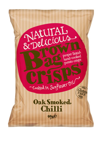 Brown bag crisps Oak Smoked Chilli 40g (Pack of 20)
