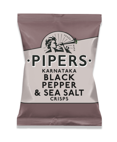 Pipers Crisps Sea Salt & Indian Pepper 40g (Pack of 24)