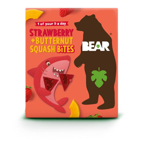 Bear Strawberry and Butternut 5 X 18g (Pack of 4)