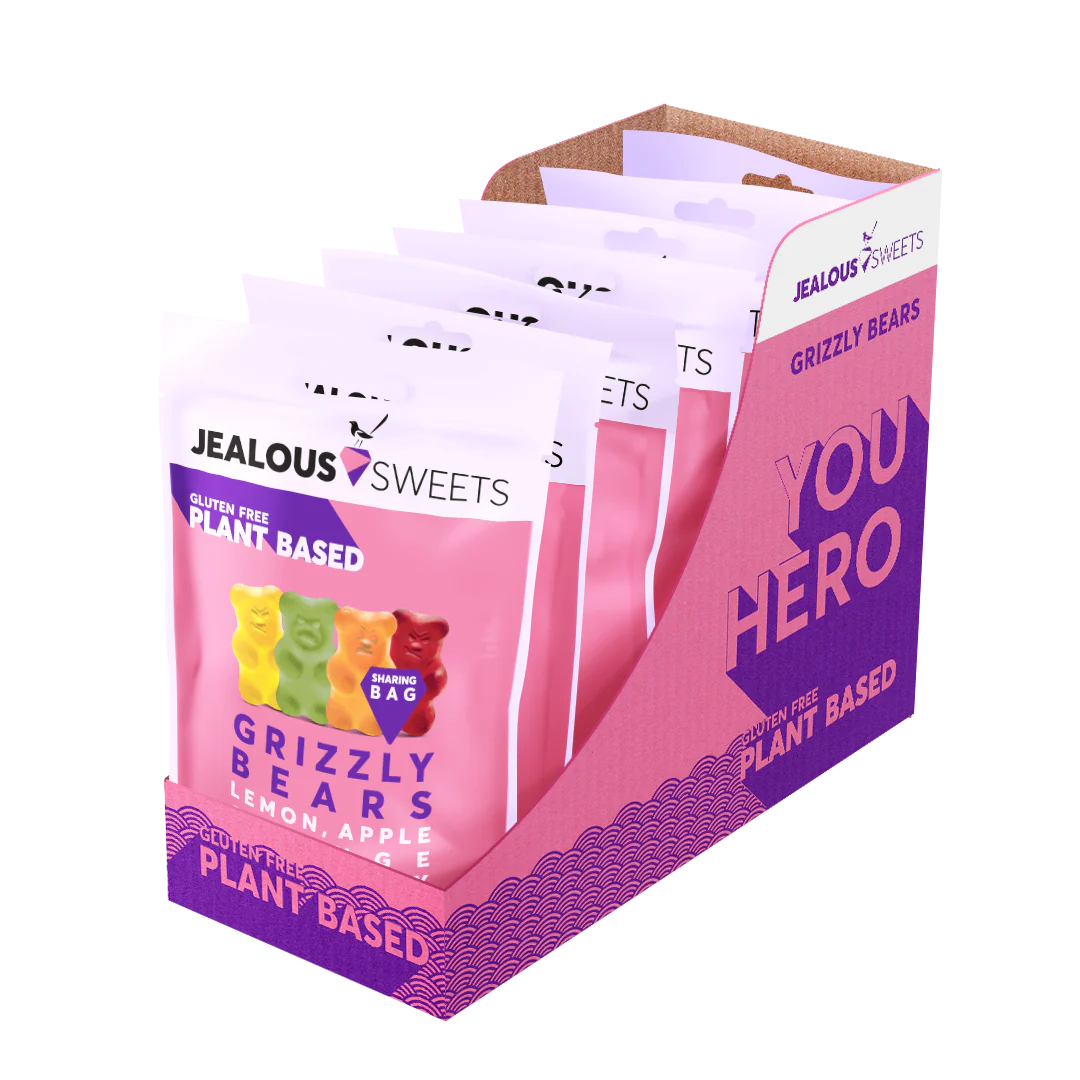 Jealous Sweets Grizzly Bear Share Bag 125g (Pack of 7)