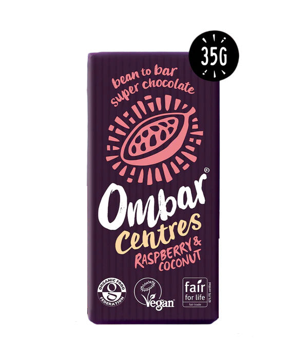 Ombar Chocolate Raspberry & Coconut Organic 35g (Pack of 10)