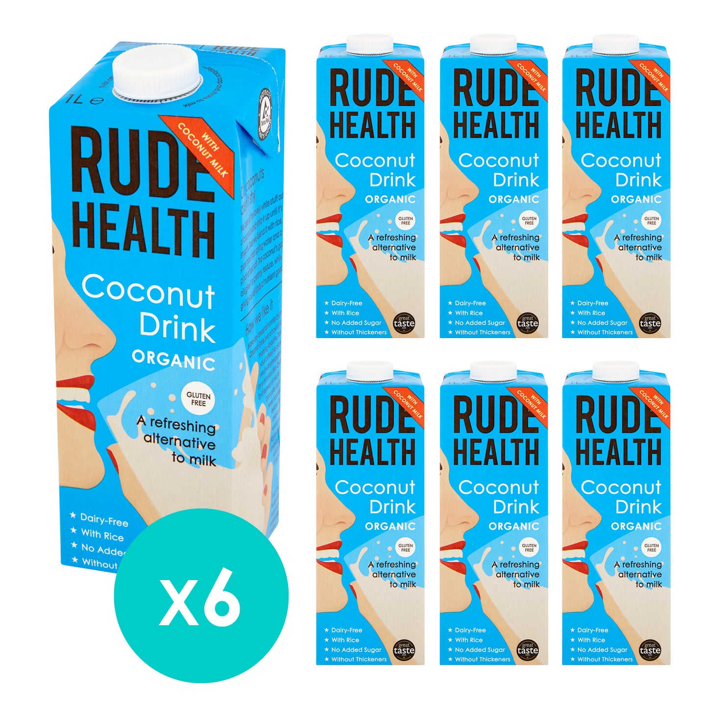 Rude Health Organic Coconut Drink 1ltr (Pack of 6)