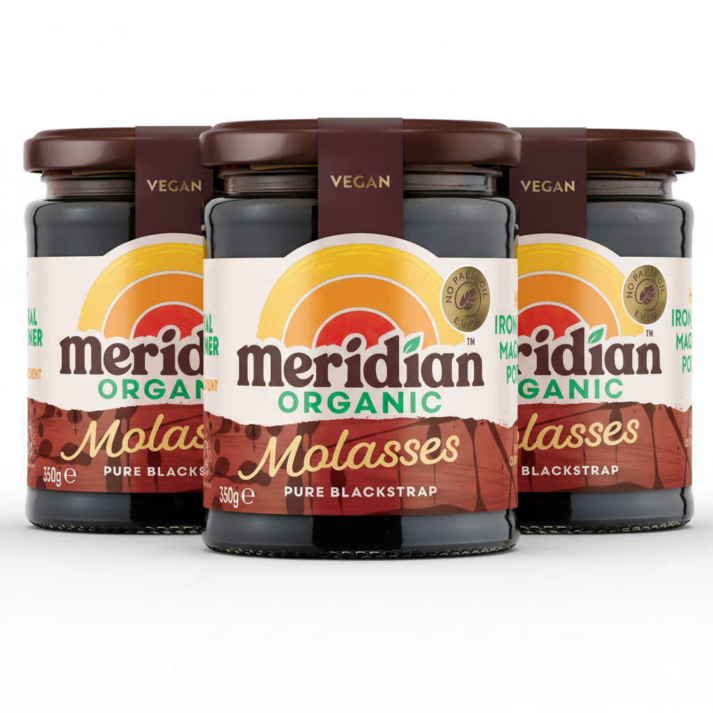 Meridian Organic Blackstrap Molasses 350g (Pack of 3)