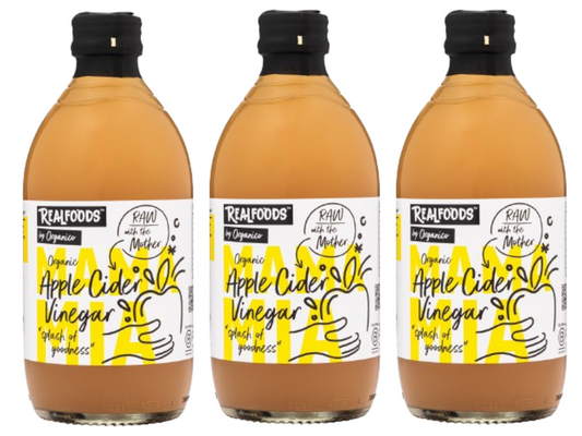 Realfoods by Organico | Organic Apple Cider Vinegar, 500ml (Pack of 3)