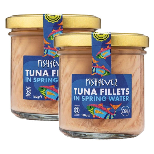 Fish4Ever Skipjack Tuna Fillets in Water 150g (Pack of 2)