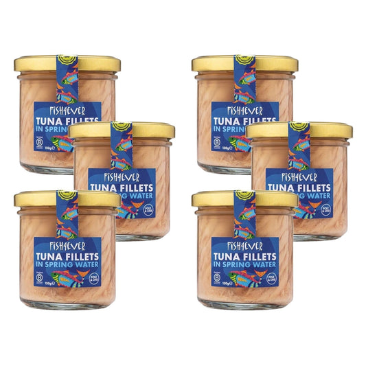 Fish4Ever Skipjack Tuna Fillets in Water 150g (Pack of 6)