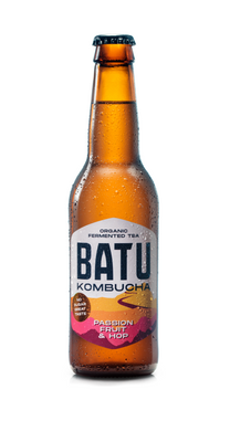 Batu Kombucha Organic Passionfruit & Hop 330ml (Pack of 12)