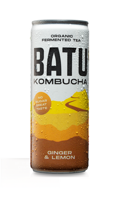 Batu Kombucha Organic Ginger & Lemon 250ml (Pack of 12)