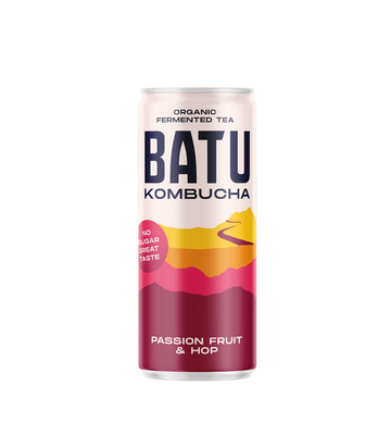 Batu Kombucha Organic Passionfruit & Hop 250ml (Pack of 12)