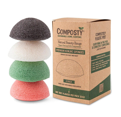 Composty Konjac Facial Sponges 4pc