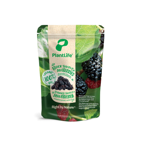 PlantLife Organic Black Mulberries 80g (Pack of 7)