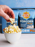 Marigold Health Foods Popcorn Plus with Engevita Nutritional Yeast 20g - Vegan & Gluten Free - High in Vitamin B12 & Vitamin D (Pack of 18)