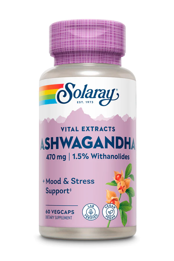 Solaray Ashwaganda 470mg 60 Vcaps