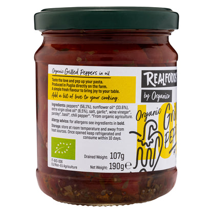 Organico Grilled Peppers in Olive Oil 190g (Pack of 5)