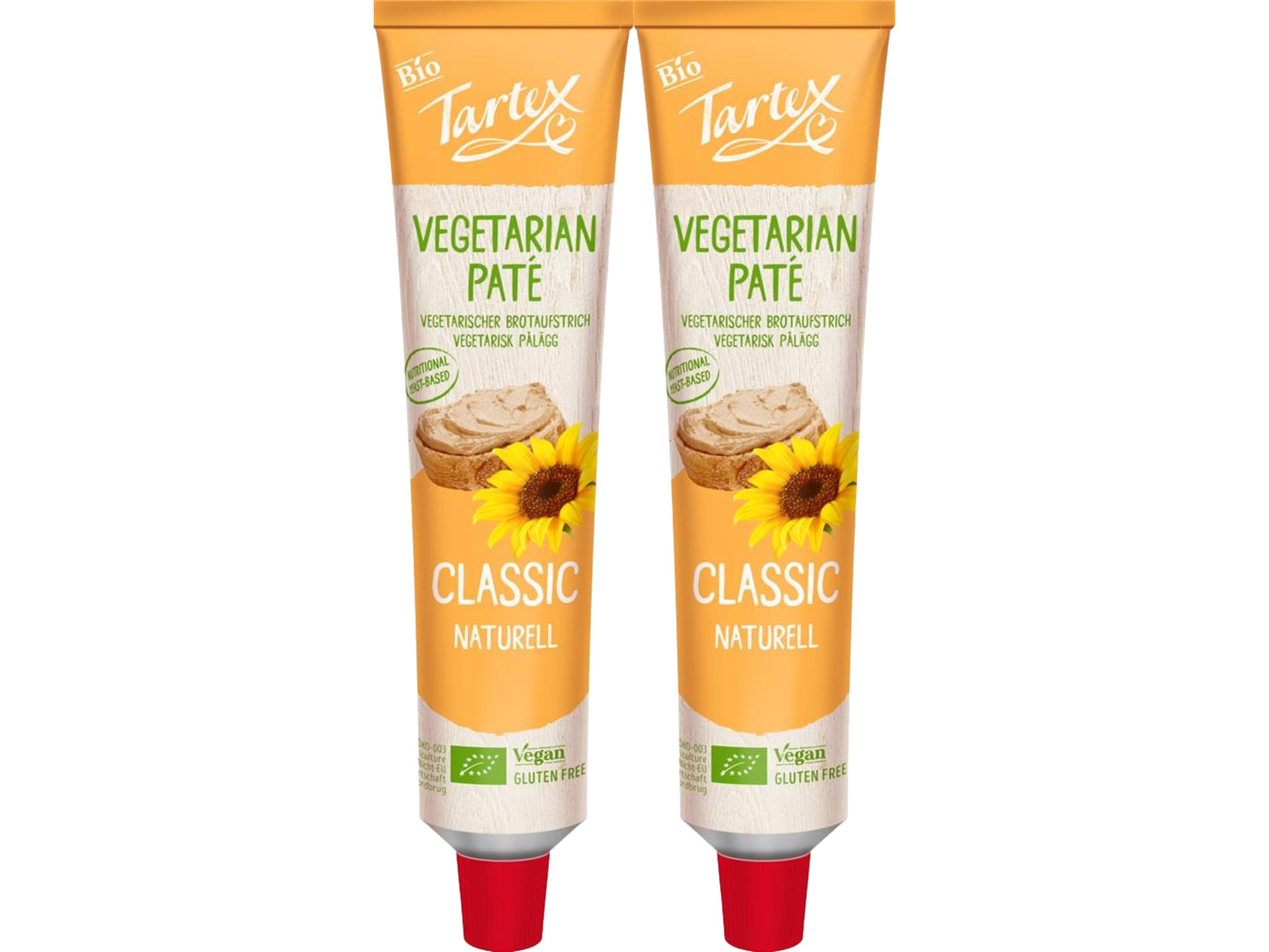 Tartex Organic Classic Pate  200g | Vegetarian Nutritional Yeast Spread | Organic, Plant-Based Sandwich, Crackers & Toast |(Pack of 2) from SuperfoodUK