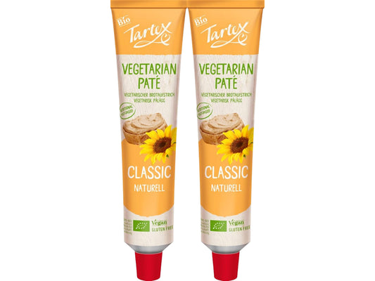 Tartex Organic Classic Pate  200g | Vegetarian Nutritional Yeast Spread | Organic, Plant-Based Sandwich, Crackers & Toast |(Pack of 2) from SuperfoodUK