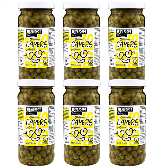 Organico Organic Capers In Brine 250g (Pack of 6)