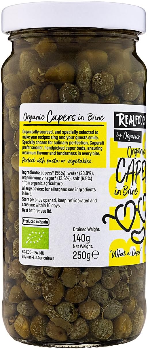 Organico Organic Capers In Brine 250g