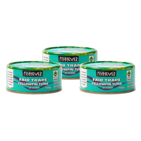 Fish4Ever Yellowfin Tuna Steaks in Water Sustainably Fished 160g (Pack of 3)