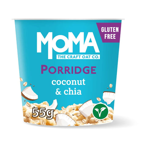Moma Coconut & Chia Porridge Pots 55g (Pack of 12)