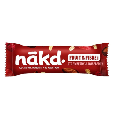 Nakd Fruit and Fibre Strawberry and Raspberry 44g (Pack of 16)