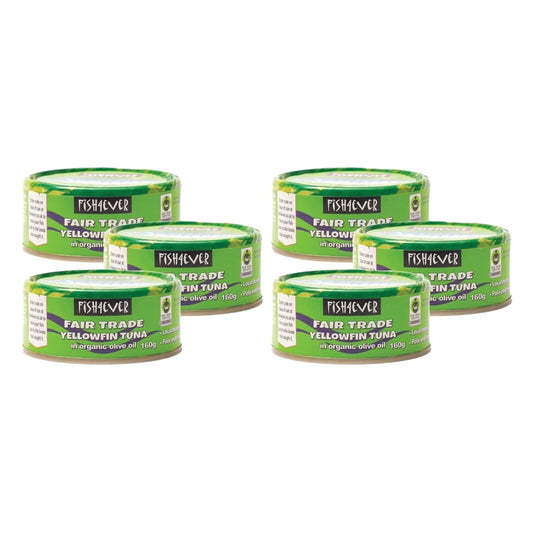 Fish4Ever Yellowfin Tuna in Organic Olive Oil 160g (Pack of 6)