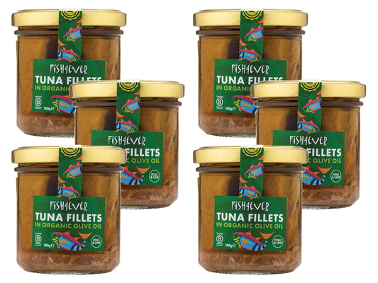 Fish 4 Ever Skipjack Tuna Fillets In Olive Oil - 150g (Pack of 6)