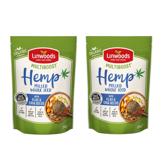 Linwoods Organic Milled Hemp Seed With Flax & Chia Seeds 200g (Pack of 2)