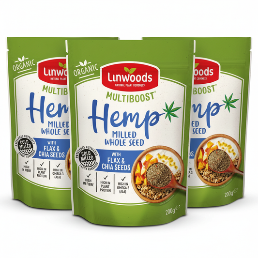 Linwoods Organic Milled Hemp Seed With Flax & Chia Seeds 200g (Pack of 3)