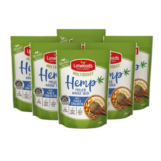 Linwoods Organic Milled Hemp Seed With Flax & Chia Seeds 200g (Pack of 6)